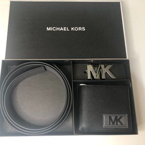 Michael Kors Belt and Billfold set BLACK NEW